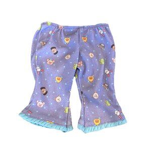 American Girl Bitty Baby 2005 Bunny Pajamas Pants Purple Animals Ruffles